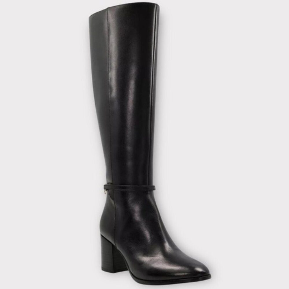 New! Dune London Tadley Knee High Leather Boots Horse Bit Snaffle Back Detail
